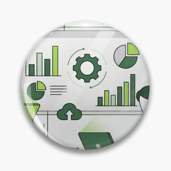 Item preview, Women Analyzing Green Data Dashboard designed and sold by KaiWaiGallery.