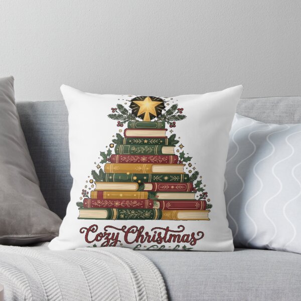 Item preview, Cozy Book Club Christmas Tree Modern Bookish Holiday Aesthetic Classic T-Shirt designed and sold by gidget-gadget.