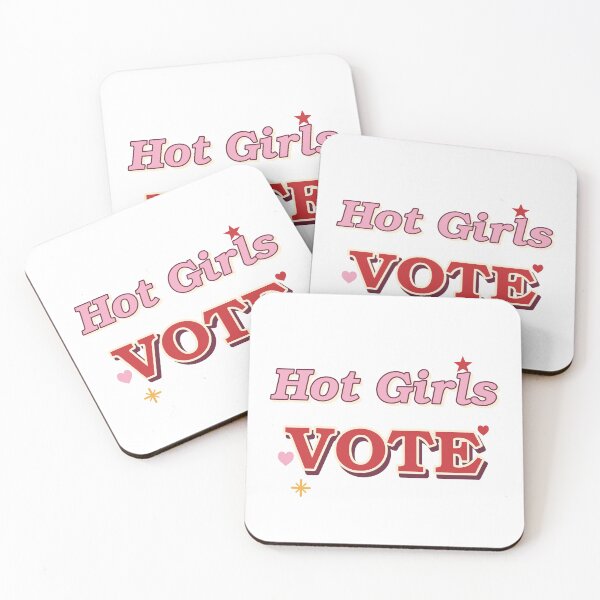 Item preview, Hot Girls Vote Retro Feminine Voting designed and sold by allthingscrafts.