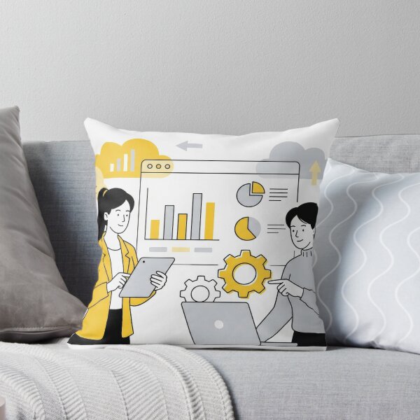 Item preview, Yellow Accent Business Data Team designed and sold by KaiWaiGallery.