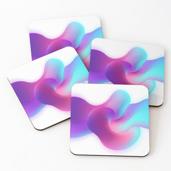 Item preview, Neon Purple Cyan Liquid Blobs designed and sold by KaiWaiGallery.