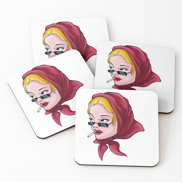 Item preview, Vintage Pop Art Headscarf Woman Smoking designed and sold by dorothy-king.