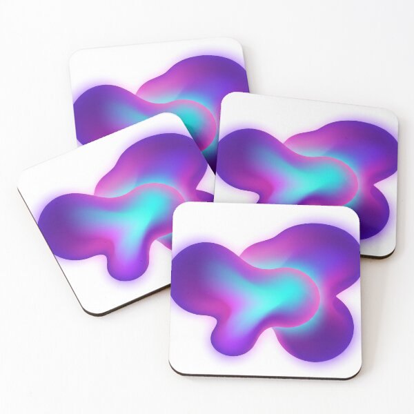 Item preview, Glowing Violet Cyan Fluid Form designed and sold by KaiWaiGallery.