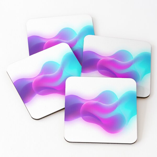 Item preview, Magenta Cyan Merging Liquid Drops designed and sold by KaiWaiGallery.