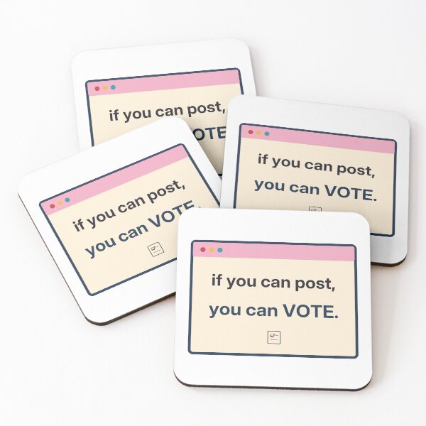 Item preview, If You Can Post You Can Vote designed and sold by allthingscrafts.