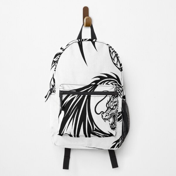Item preview, Serpent Dragon Tattoo – Long Eastern Style Winged Dragon Whisker Tribal Black Ink Art designed and sold by DragonSerpent Ink.