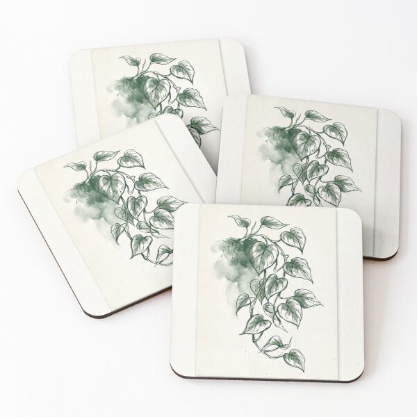 Item preview, Trailing Pothos Botanical Line Drawing designed and sold by KaiWaiGallery.
