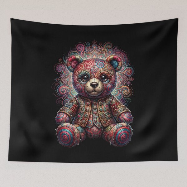 Item preview, Psychedelic Dream Bear: Ornate Mandala & Paisley Teddy Bear Graphic designed and sold by HexOne.