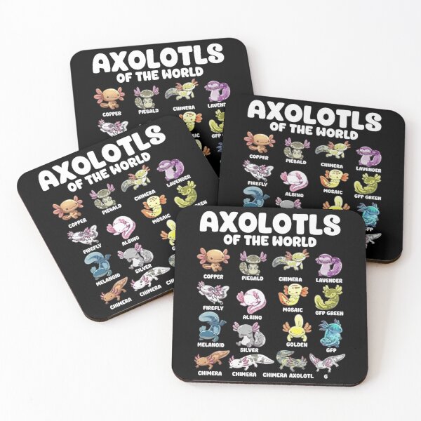 Item preview, Axolotls of the World Cute Color Morph Collection designed and sold by MiALopezArt.