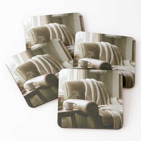 Item preview, Fireside Green Chair Rainy Afternoon designed and sold by KaiWaiGallery.