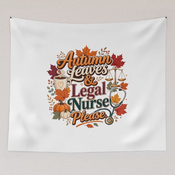 Item preview, Autumn Leaves and Legal Nurse, Please – Funny Legal Nurse Fall Gift designed and sold by CuteDesignables.