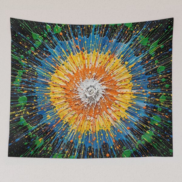 Item preview, Spin Art — Green Blue Yellow Orange White designed and sold by Stevercortinas.