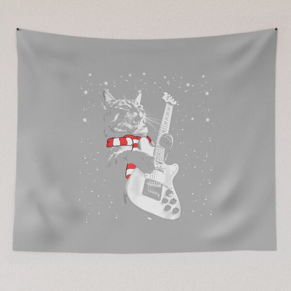 Item preview, Rock Cat Playing Guitar Classic - Funny Guitar Cat christmas designed and sold by ArleneRowe.
