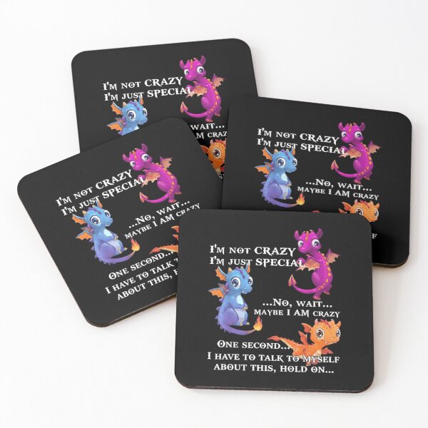 Item preview, Im Not Crazy Im Just Special Cute Multi Colored Dragons Design designed and sold by Ostericaimusa.