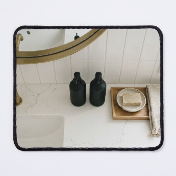 Item preview, Gold Faucet Marble Bathroom Flat Lay designed and sold by KaiWaiGallery.