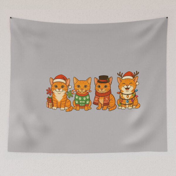 Item preview, Orange Cat Santa and Reindeer for Cat Mom and Dad designed and sold by GreggRoss.