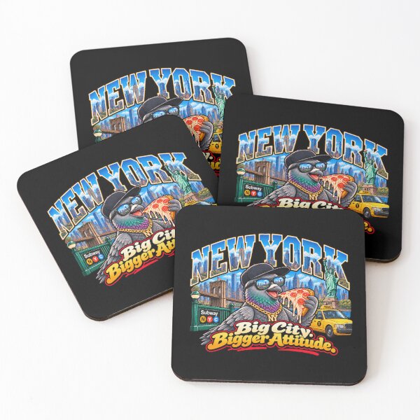 Item preview, New York City Pigeon Pizza Humor – Big City Bigger Attitude Funny NYC Souvenir designed and sold by TheTrendsDesk.