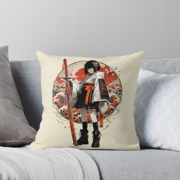 Item preview, Streetwear Anime Samurai Girl – Japanese Cyberpunk Warrior Graphic designed and sold by HexOne.