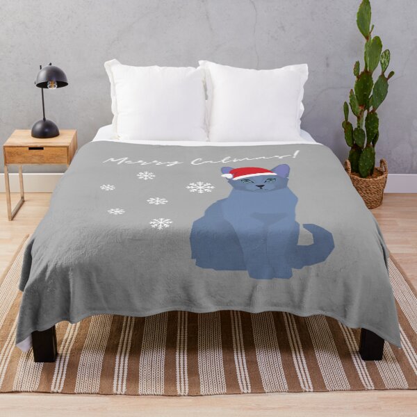 Item preview, Russian Blue Cat Merry Catmas Christmas Cat Lovers designed and sold by ArleneRowe.
