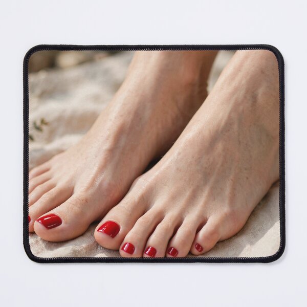 Item preview, tBeautiful Woman's Feet with Red Toenail Polish designed and sold by Stevercortinas.