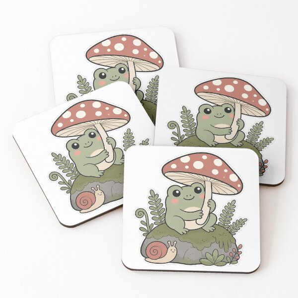 Item preview, Cottagecore Frog Under a Toadstool designed and sold by LearnFunStore.