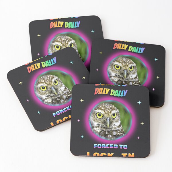 Item preview, Born To Dilly Dally Forced To Lock In Owl Word Art Meme designed and sold by Sunset Press Studio.