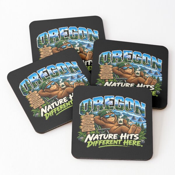 Item preview, Oregon Bigfoot Sasquatch – Nature Hits Different Here designed and sold by TheTrendsDesk.