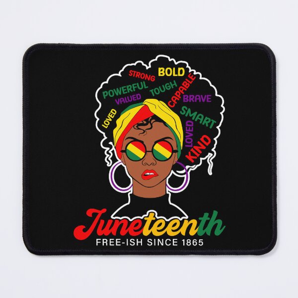 Item preview, Juneteenth Black Queen – Afro Woman Headwrap Sunglasses Freedom Day 1865 Pride White Text designed and sold by Jose Art Studio.