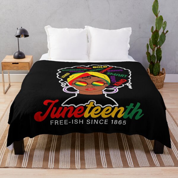 Item preview, Juneteenth Black Queen – Afro Woman Headwrap Sunglasses Freedom Day 1865 Pride White Text designed and sold by Jose Art Studio.
