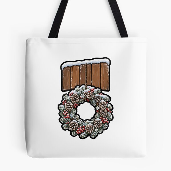Item preview, Pinecone Wreath Door Sticker — Cozy Winter Gift designed and sold by TMS-Studio.