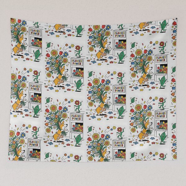 Item preview, Corgi Flower Shop Florist designed and sold by PictoVibe.