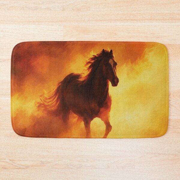 Item preview, Galloping Horse in Golden Dust, Equine Art designed and sold by RamyGallery.