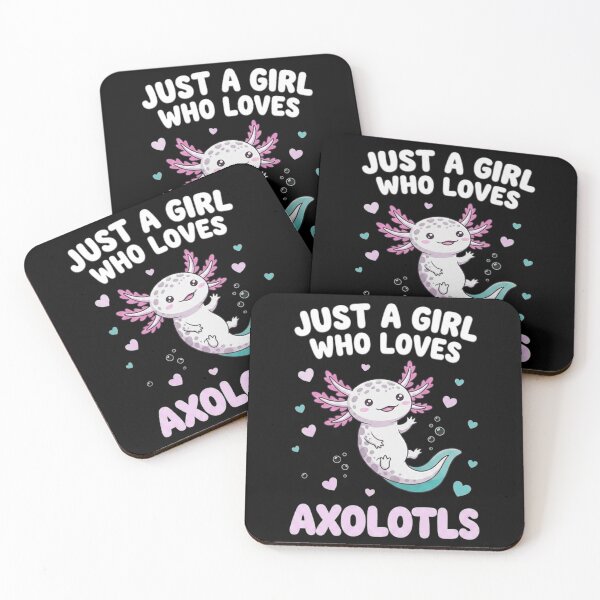 Item preview, Just a Girl Who Loves Axolotls Cute Kawaii Quote designed and sold by MiALopezArt.