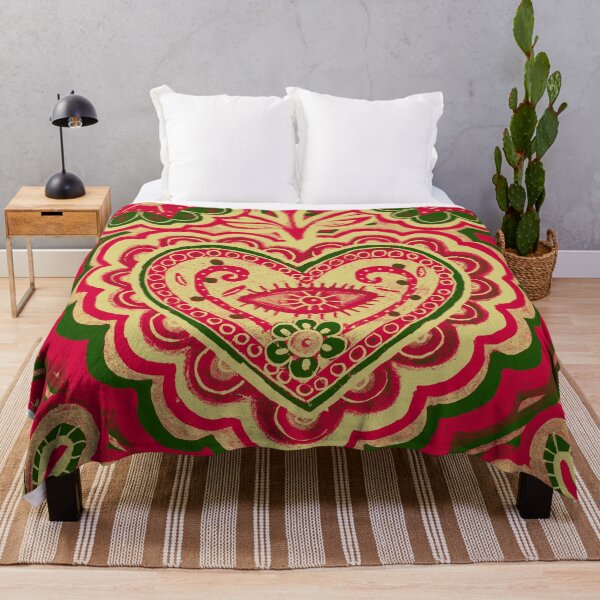 Item preview, Ornamental Heart with Eye and Flowers in Red designed and sold by Fani*.