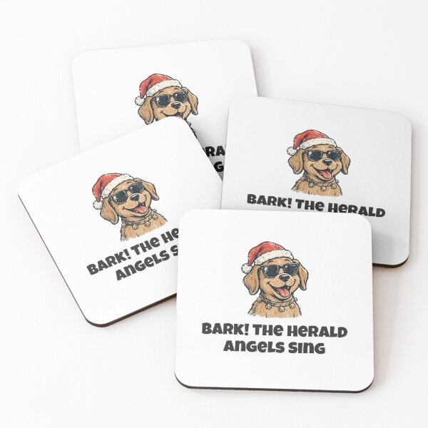 Item preview, Bark! The Herald Angels Sing Funny Dog Christmas Design designed and sold by Wild Shades.