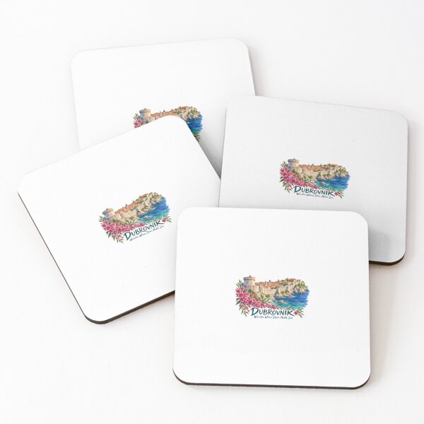 Item preview, Dubrovnik City Walls Watercolor | Croatia Coastal Travel Art designed and sold by skyartdesign.
