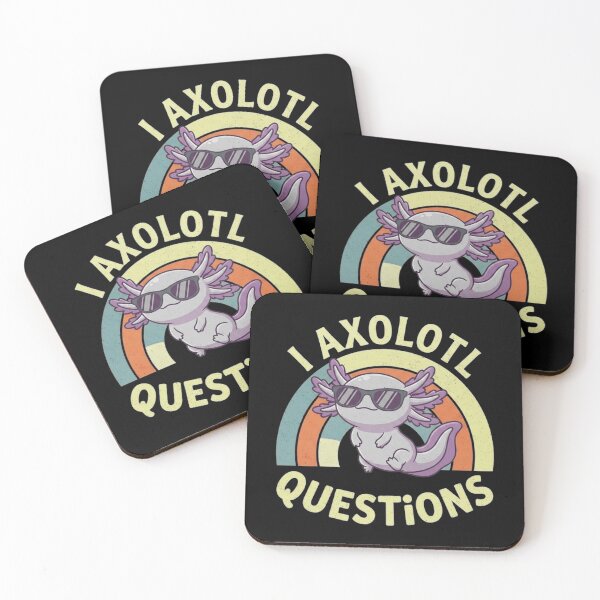 Item preview, I Axolotl Questions Funny Retro Amphibian Pun designed and sold by MiALopezArt.