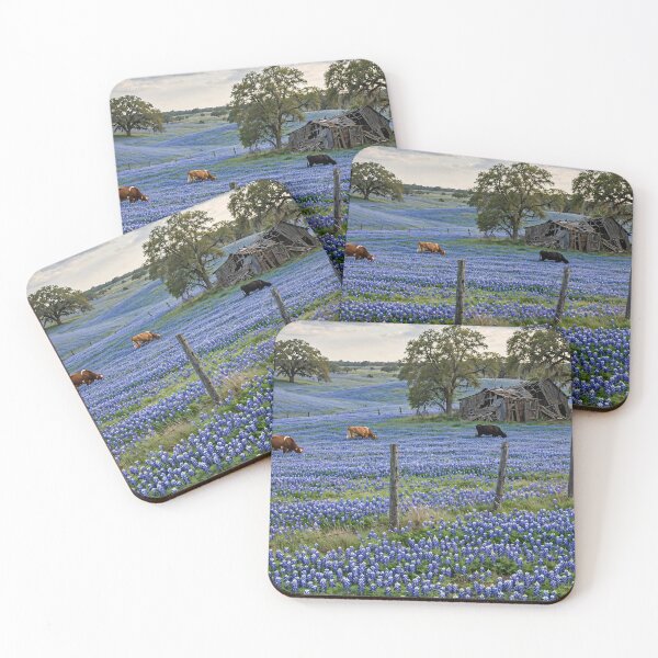 Item preview, Texas Bluebonnet Field with Old Falling-Apart Barn designed and sold by Stevercortinas.