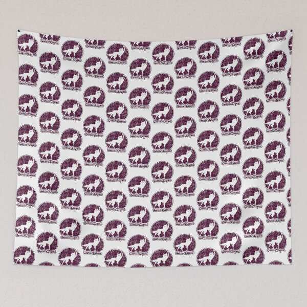Item preview, Fantastic Mr Fox and Wolf Canis Lupus Plum Distressed Art Design designed and sold by iskadat.