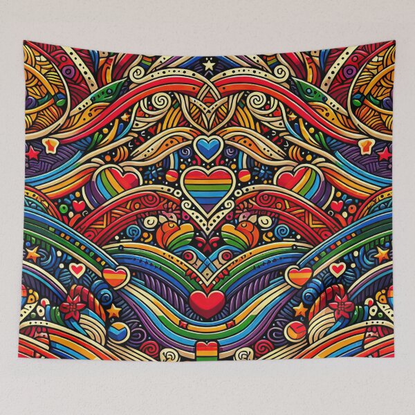 Item preview, 1960's Hippie Psychedelic Colorful Hearts And Retro Designs  designed and sold by DEC02.