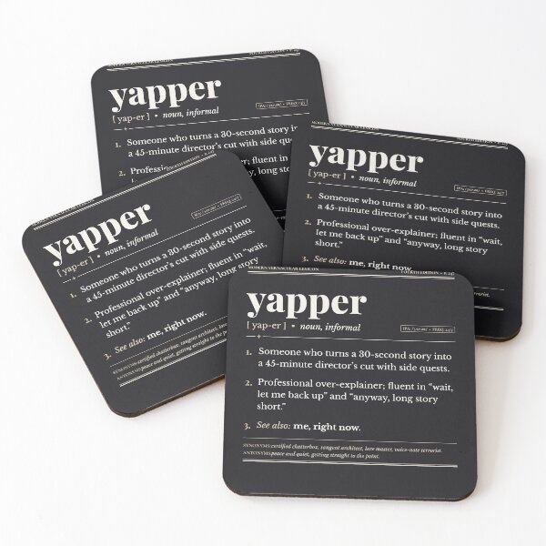 Item preview, Yapper Definition Funny Dictionary Meaning Minimalist Typography T-Shirt designed and sold by Sunset Press Studio.