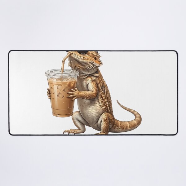 Item preview,  Funny Bearded Dragon Drinking Iced Coffee Meme Bearded Dragon Lover designed and sold by Corindman.