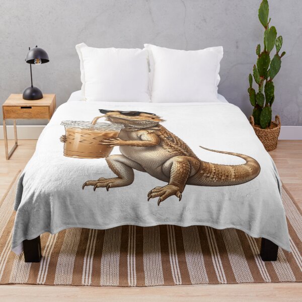 Item preview, Funny Bearded Dragon Drinking Iced Coffee Meme Bearded Dragon Lover designed and sold by Corindman.
