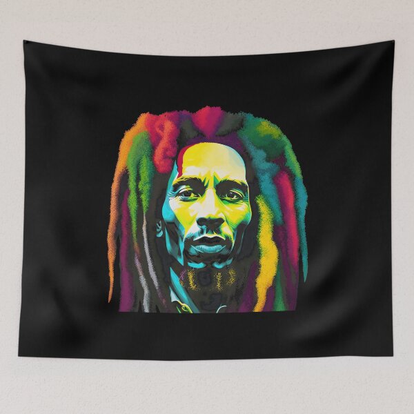 Item preview, Vibrants Bobss Marleyss Portraits with Psychedelic Dreadlockss designed and sold by TheTouchArt.