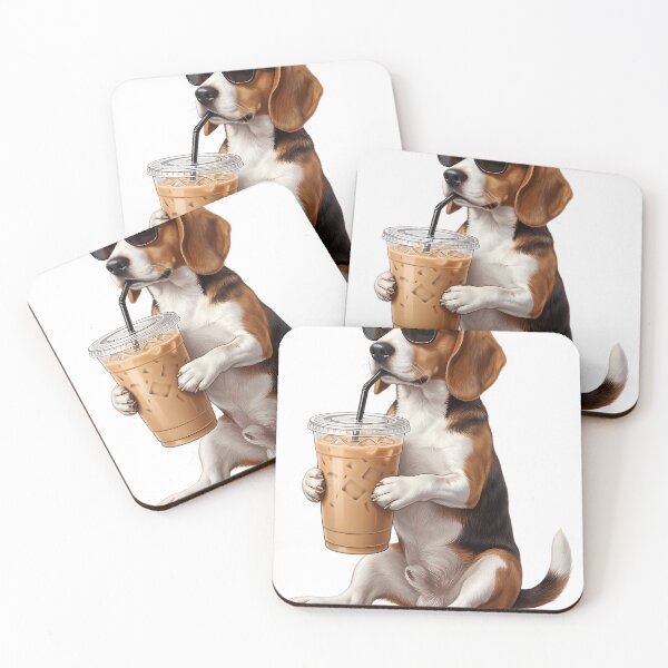Item preview, Funny Beagle Drinking Iced Coffee Meme Dog Lover designed and sold by Corindman.