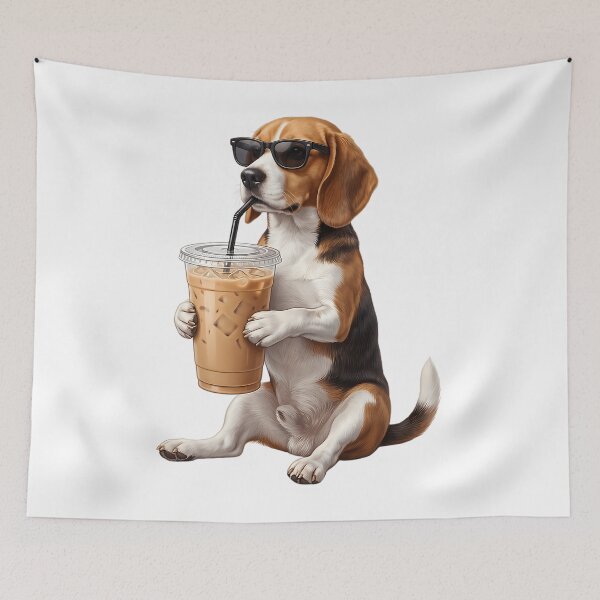 Item preview, Funny Beagle Drinking Iced Coffee Meme Dog Lover designed and sold by Corindman.