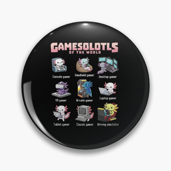 Item preview, CGamesolotls of the World Cute Axolotl Gamer Collection designed and sold by MiALopezArt.