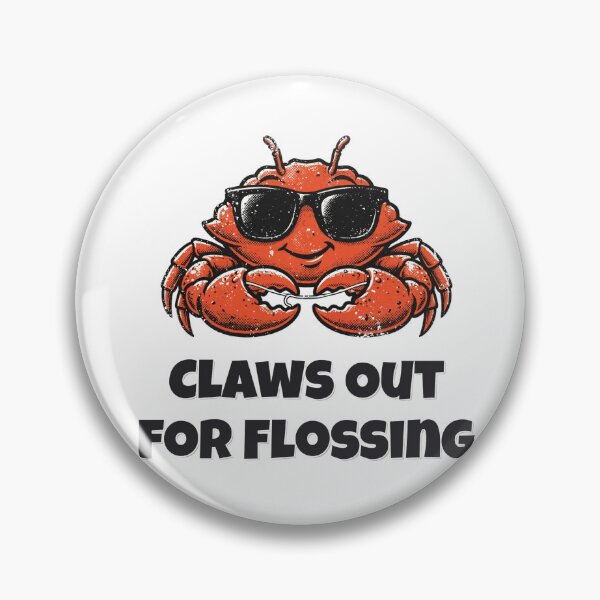 Item preview, Claws Out For Flossing Funny Crab Dentist Design designed and sold by Wild Shades.