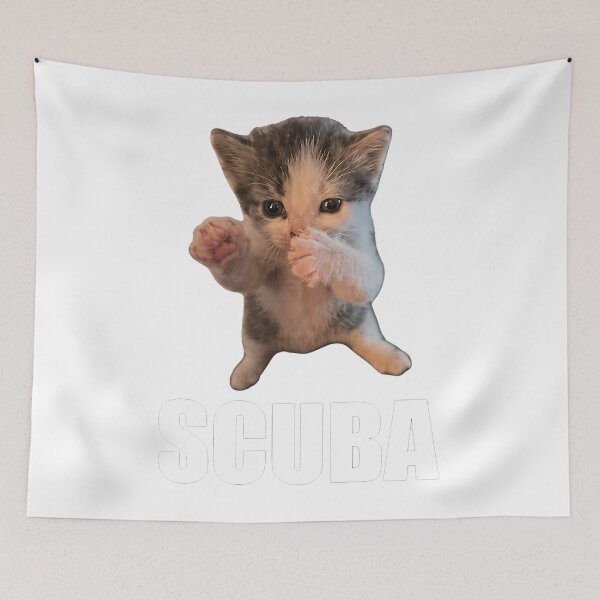 Item preview,  Cute Scuba Dancing Meme Cat Funny Scuba Meme designed and sold by Corindman.