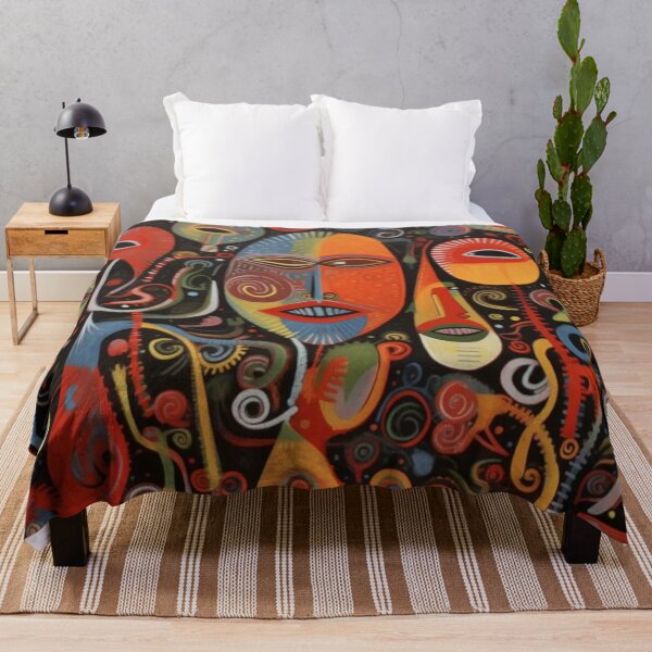 Item preview, Guinea African Abstract Art – Colorful West African Faces designed and sold by GSizzle1.